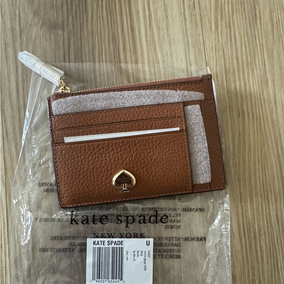 kate spade Accessories - Kate Spade Leather Cardholder with Spade Logo ♠️